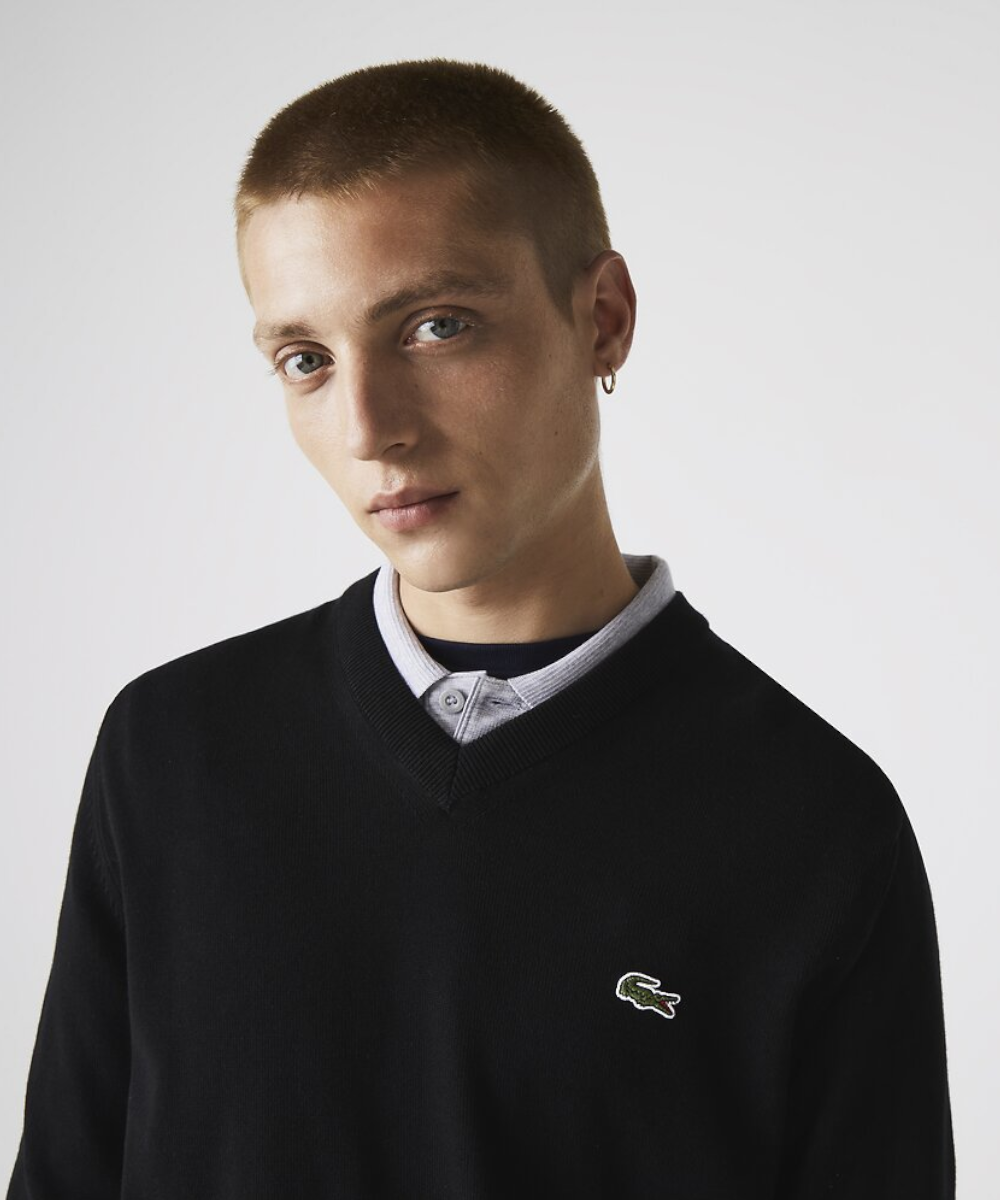 Lacoste men's online v neck jumper