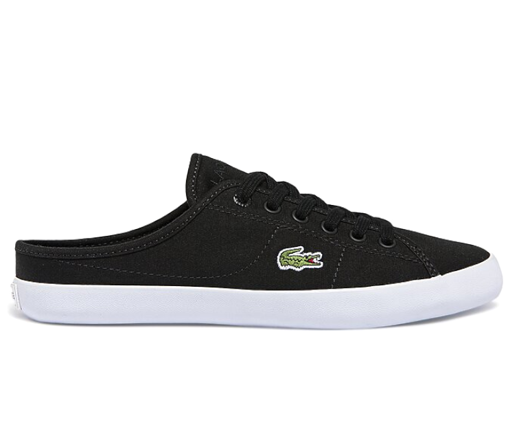 Lacoste black 2025 canvas shoes