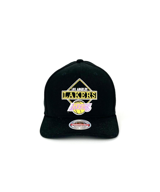 LA Lakers 'Diamond One Pinch Panel' Snapback Hat by Mitchell & Ness