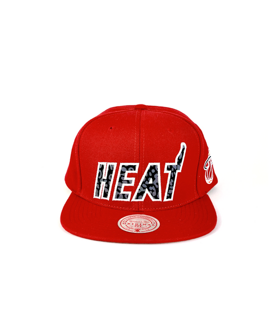 Miami Heat 'Wildback' Snapback Hat by Mitchell & Ness