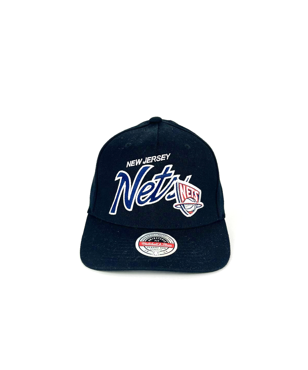 New Jersey Nets Classic Script Snapback Hat by Mitchell Ness ShoeGrab