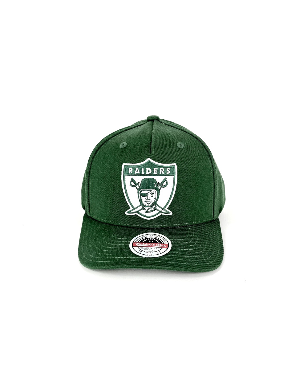 Official Raiders Snapback Hat by Mitchell Ness in Green at ShoeGrab