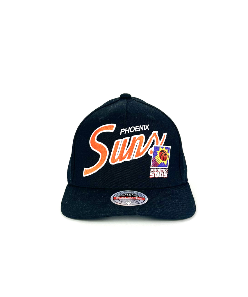 Phoenix Suns Classic Script Red Snapback Hat by Mitchell & Ness – ShoeGrab