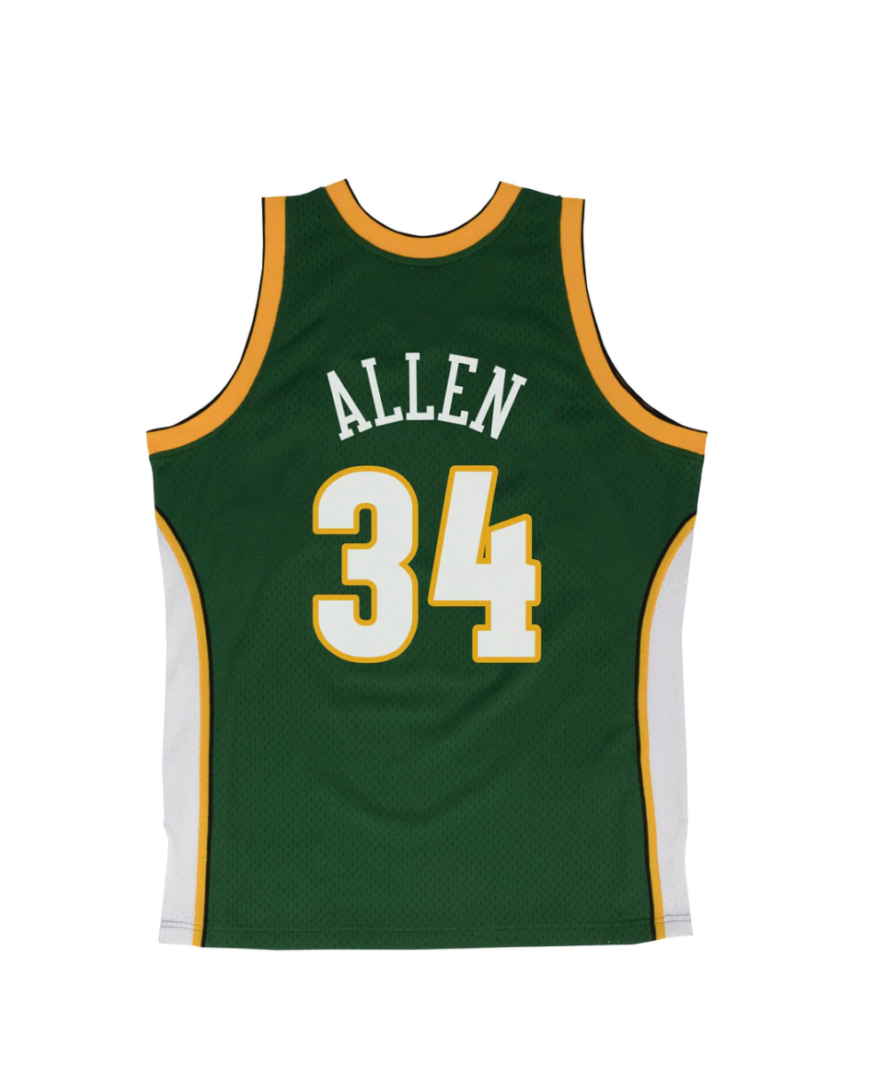 NBA Supersonics 34 Ray Allen White Men Jersey