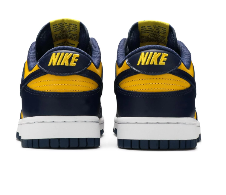 nike dunk low retro maize navy white & orange