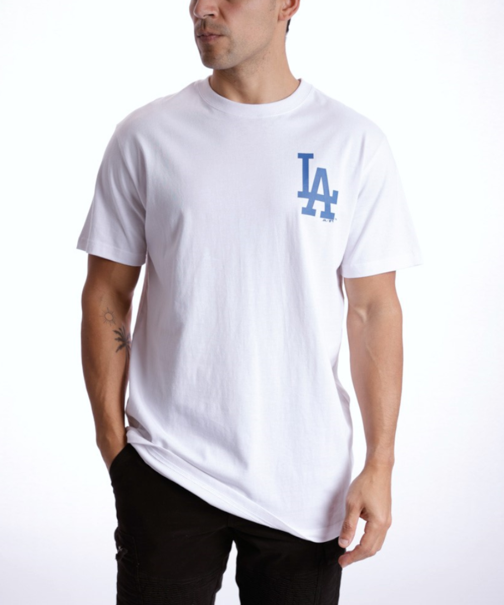 Majestic LA Dodgers Jeaner Tee (White) at ShoeGrab