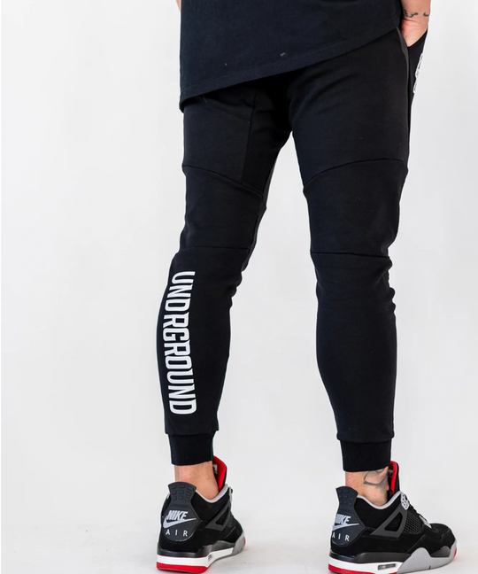 UNDRGROUND Essential Tapered Joggers (Black)